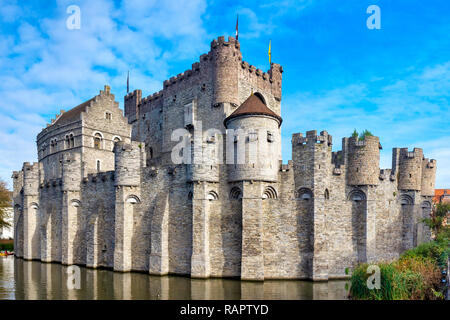 Gravensteen (castello dei conti), Gand, Fiandre, in Belgio Foto Stock