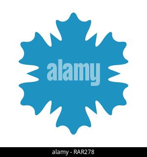 Semplice isolato il simbolo del fiocco di neve Illustrazione Vettoriale