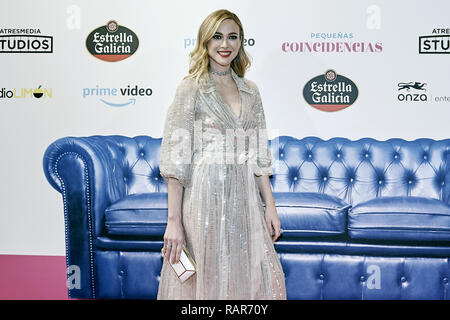 Premiere di 'Pequenas coincidencias" tenutasi presso il Palacio de la Prensa cinema di Madrid, Spagna. Dotato di: Marta Hazas dove: Madrid La Comunità di Madrid, Spagna Quando: 03 Dic 2018 Credit: Oscar Gonzalez/WENN.com Foto Stock