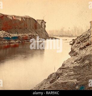 Dutch Canal Gap. Presi dopo la banca è stata soffiata fuori, noi, Stati Uniti d'America, America, Vintage fotografia. Reinventato Foto Stock