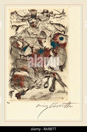 Lovis Corinth, Adhba il cammello (Adhba die Kamelin), Tedesco, 1858-1925, 1919, puntasecca in nero su carta intessuta reinventato Foto Stock