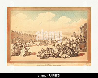 John Bluck dopo Thomas Rowlandson (British, attivo 1791 - 1819 ), acceso, pubblicato 1804, colorate a mano di attacco e reinventato Foto Stock