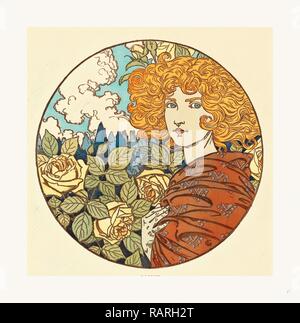 Eugene Grasset, Persiana (gelosia), francese, 1841 1917, mano litografia colorata. Reinventato da Gibon. Arte Classica reinventato Foto Stock