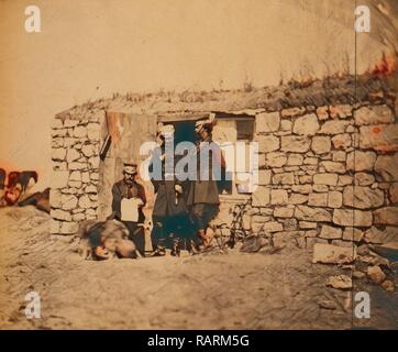 Il colonnello Legno & grandi Stuart Wortley sul personale di Sir Richard Inghilterra, Guerra di Crimea, 1853-1856, Roger Fenton reinventato Foto Stock