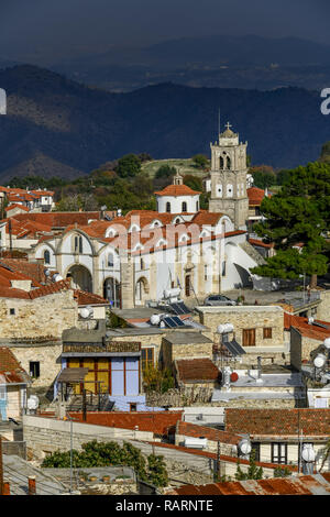 Timiou Stavrou (chiesa di Santa Croce), Pano Lefkara, Repubblica di Cipro, Timiou Stavrou (Kirche des Heiligen Kreuzes), Republik Zypern Foto Stock