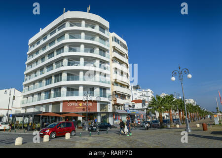 Hotel Lungomare, Piale Pasar, Larnaka, Repubblica di Cipro, Strandpromenade, Republik Zypern Foto Stock