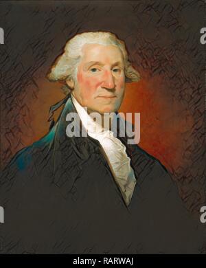 Gilbert Stuart, George Washington (Vaughan ritratto), Americano, 1755-1828, 1795, olio su tela. Reinventato Foto Stock