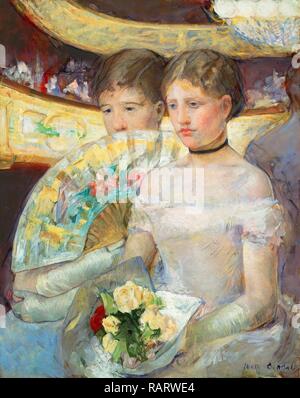 Mary Cassatt (American, 1844-1926), il Loge, 1882, olio su tela. Reinventato da Gibon. Arte Classica con un moderno reinventato Foto Stock