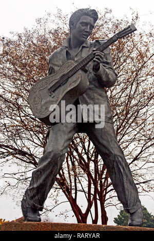 Statua di Elvis Presley a Memphis, TN, USA Foto Stock