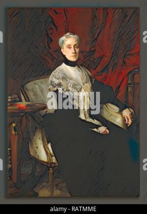 John Singer Sargent, Ellen Peabody Endicott (Sig.ra William Crowninshield Endicott), American, 1856 - 1925, 1901, olio reinventato Foto Stock