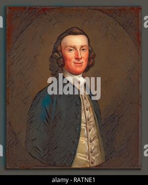 John Wollaston (American, active 1742-1775), John Stevens (?), c. 1749-1752, olio su tela. Reinventato Foto Stock