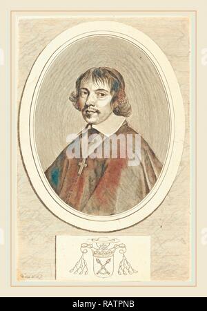 Claude Mellan, francese (1598-1688), Jean-François Paul de Gondi, Cardinale di Retz, incisioni su carta vergata. Reinventato Foto Stock