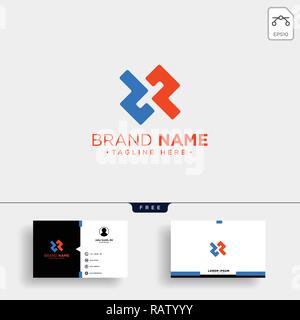 DP Iniziale geometrico astratto modello logo illustrazione vettoriale e business card design Illustrazione Vettoriale