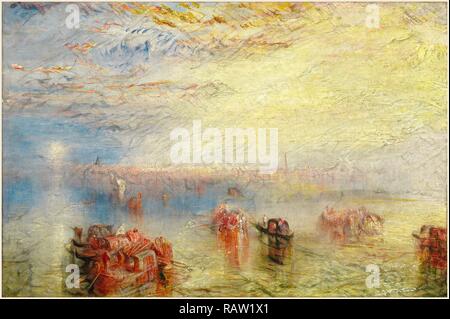 Joseph Mallord William Turner, British (1775-1851), approccio a Venezia, 1844, olio su tela. Reinventato Foto Stock