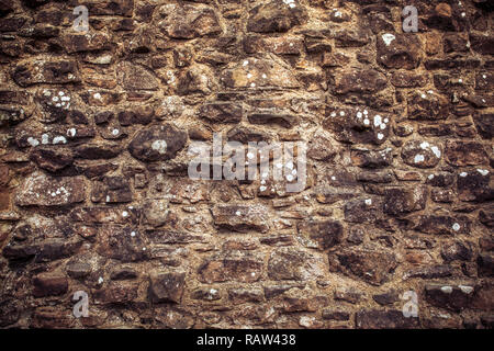 Pietra Grezza muro di castello Foto Stock