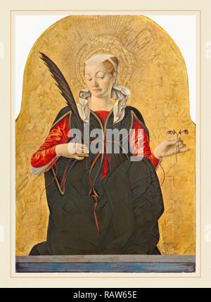 Francesco del Cossa, Saint Lucia, Italiano, c. 1436-1477-1478, c. 1473-1474, tempera su pannello. Reinventato Foto Stock