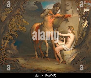 L'educazione di Achille, James Barry, 1741-1806, irlandese. Reinventato da Gibon. Arte Classica con un tocco di moderno reinventato Foto Stock