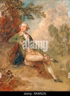 Edward Augustus, Duca di Kent Edward, duca di Ken Ritratto di Edward, Duca di Kent, Thomas Gaunsborough, 1727-1788 reinventato Foto Stock