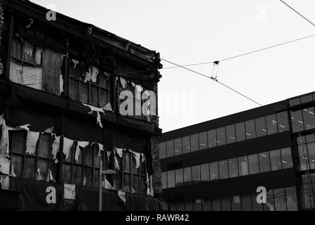 Vecchio e nuovo - edificio in Christchurch in Nuova Zelanda Foto Stock