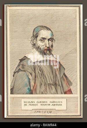 Claude Mellan (francese, 1598 - 1688), Nicolas-Claude Fabri de Peiresc, 1637, incisioni su carta vergata. Reinventato Foto Stock