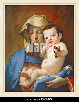 Giovanni Battista Tiepolo, italiano (1696-1770), la Madonna del cardellino, c. 1767-1770, olio su tela. Reinventato Foto Stock