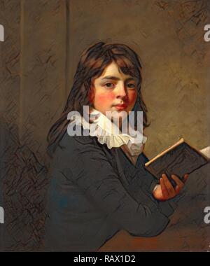 Ritratto di un ragazzo un ragazzo sconosciuto, Sir William Beechey, 1753-1839, British. Reinventato da Gibon. Arte Classica con un reinventato Foto Stock
