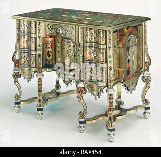 Desk (bureau 'Mazarin'), sconosciuto, Parigi, Francia, Europa, circa 1692 - 1700, Fir, impiallacciato in ottone, rame, argento reinventato Foto Stock