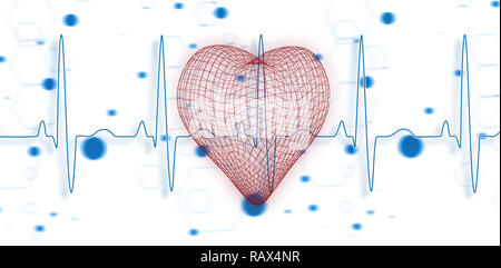 Immagine composita di immagine vettoriale ofÃ Â 3d forma di cuore Foto Stock