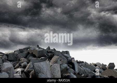 Immagine composita della pila di rocce Foto Stock