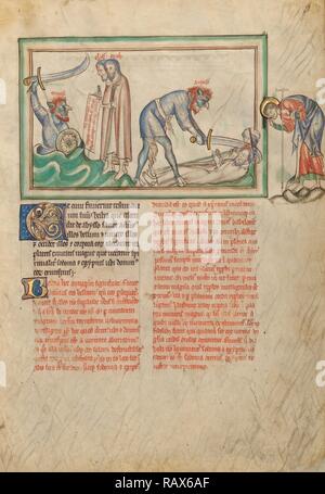 Il massacro di due testimoni dalla Bestia, sconosciuto, Londra (probabilmente), l'Inghilterra, l'Europa, circa 1255 - 1260 reinventato Foto Stock