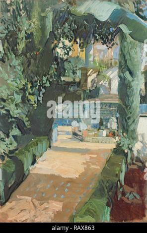 Corte dei balli, Alcazar, Sevilla, Joaquin Sorolla y Bastida, Spagnolo, 1863 - 1923, 1910, olio su tela, senza cornice reinventato Foto Stock