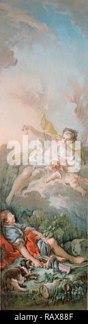 Aurora e Cefalo, François Boucher, francese, 1703 - 1770, 1769, olio su tela, senza cornice: 265 x 86 cm (104 5/16 x 33 reinventato Foto Stock