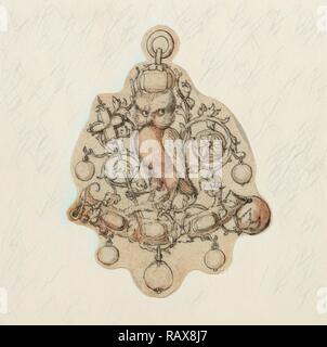 Design per un gioiello pendente, attribuita a Theodor de Bry, fiammingo, attivi in Germania, 1528 - 1598, Paesi Bassi reinventato Foto Stock