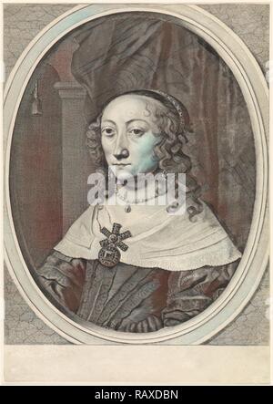 Ritratto di Catherina Charlotta, contessa di Palatina Palatinate-Neuburg, Theodor Matham, Johannes Spilberg II, c reinventato Foto Stock