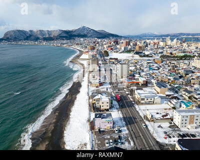 Paesaggio Di Inverno hokadate in Giappone Foto Stock