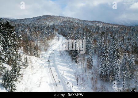 Viaggio attraverso la asahi dake hokkaido Foto Stock