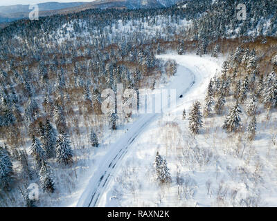 Viaggio attraverso la asahi dake hokkaido Foto Stock