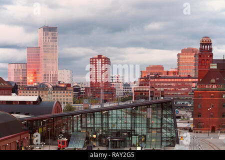 Malmo panorama di sunrise. Malmo, Scania in Svezia. Foto Stock