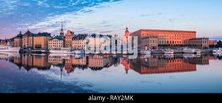 Gamla Stan - Città vecchia di Stoccolma. Stoccolma, Sodermanland e Uppland, Svezia. Foto Stock