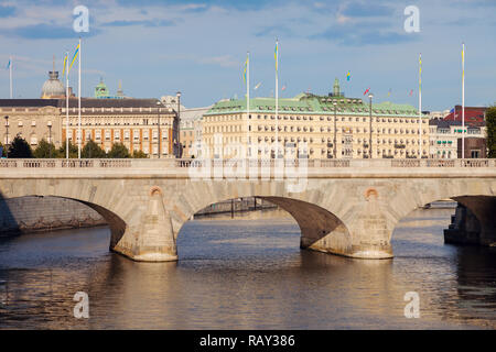 Gamla Stan - Città vecchia di Stoccolma. Stoccolma, Sodermanland e Uppland, Svezia. Foto Stock