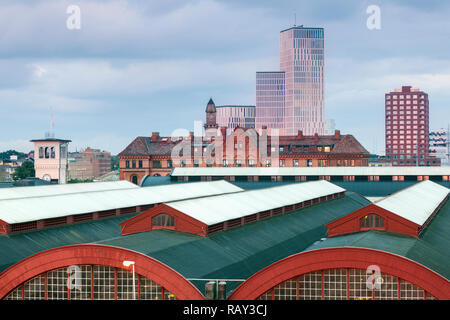 Malmo panorama di sunrise. Malmo, Scania in Svezia. Foto Stock