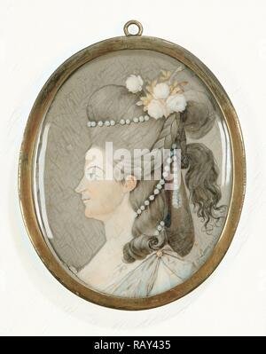 Frederika Sophia Wilhelmina, 1751-1820, Principessa di Prussia. La moglie del principe Guglielmo V, Georg Lamprecht, 1780, Ritratto reinventato Foto Stock