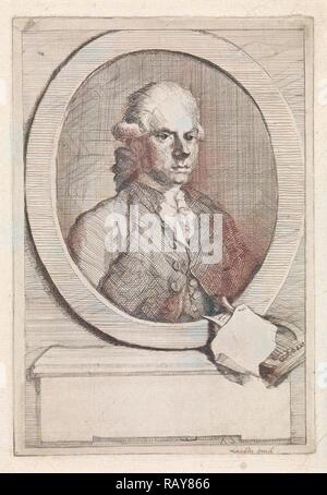 Ritratto di Jan van Os, Aert Schouman, 1765 - 1792. Reinventato da Gibon. Arte Classica con un tocco di moderno reinventato Foto Stock