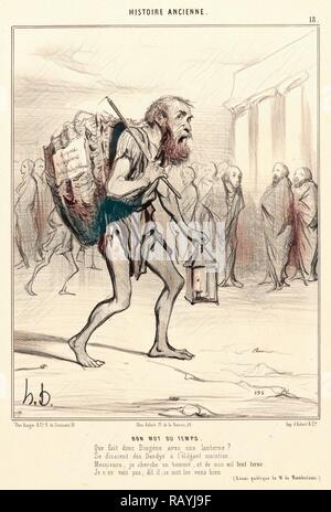 Honoré Daumier (francese, 1808 - 1879). Bon Mot du Temps, 1842. Da Histoire Ancienne. Litografia su bianco carta intessuta reinventato Foto Stock