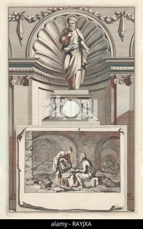 Padre della Chiesa Eusebio di Cesarea, Jan Luyken, Zacharias Chatelain II, Jan Goeree, 1698. Reinventato Foto Stock