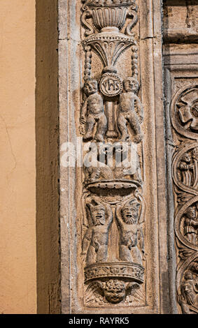 Italia Basilicat Acerenza Cattedrale Santo pala (Pietro di Muro Lucano) particolare Foto Stock