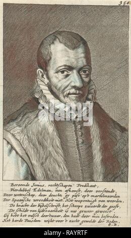 Ritratto di Franciscus Junius (I). Hendrik Bary, Geeraert Brandt (MI), 1657 - 1707. Reinventato da Gibon. Arte Classica reinventato Foto Stock