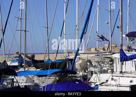 Inverno a Yaffa/Yafo in una giornata di sole Foto Stock