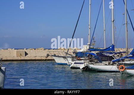 Inverno a Yaffa/Yafo in una giornata di sole Foto Stock