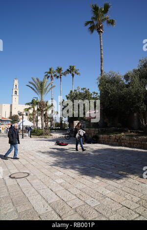 Inverno a Yaffa/Yafo in una giornata di sole Foto Stock